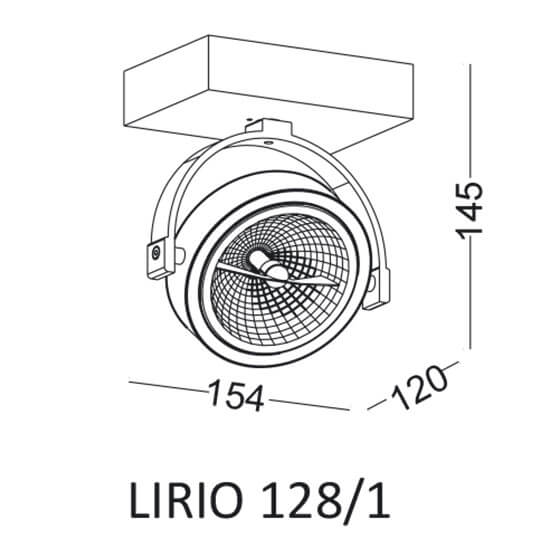 Okrągła lampa sufitowa LIRIO 412801003 z regulacją czarny