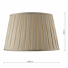 Klosz plisowany do lampy Degas DEG1629 Dar Lighting do jadallni beżowy