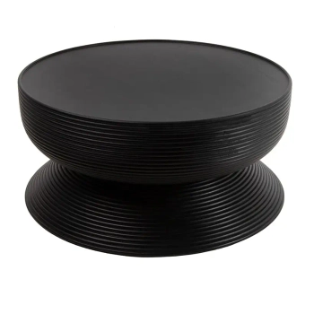 Drewniany stolik kawowy LAPIS MM001501100404 czarny do salonu 75cm