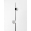 Podłogowa lampa do salonu Abala LE43312 LED 16W 3000K szklana biała czarna