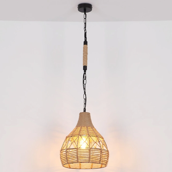 Wisząca LAMPA loftowa HALIA 15671H Globo okrągła OPRAWA skandynawski ZWIS metalowy brązowy czarny