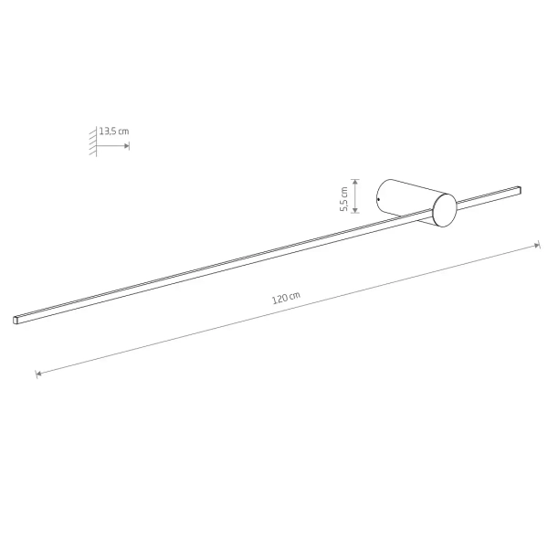 Liniowy kinkiet SABER LED 11588 LED 16W 3000K biały