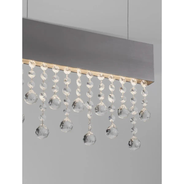 Wisząca lampa z kryształkami OLEVIRA LE45148 LED 20W 3500K szara