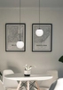 Lampa wisząca Savoy K-4921 szklana kula biała czarna