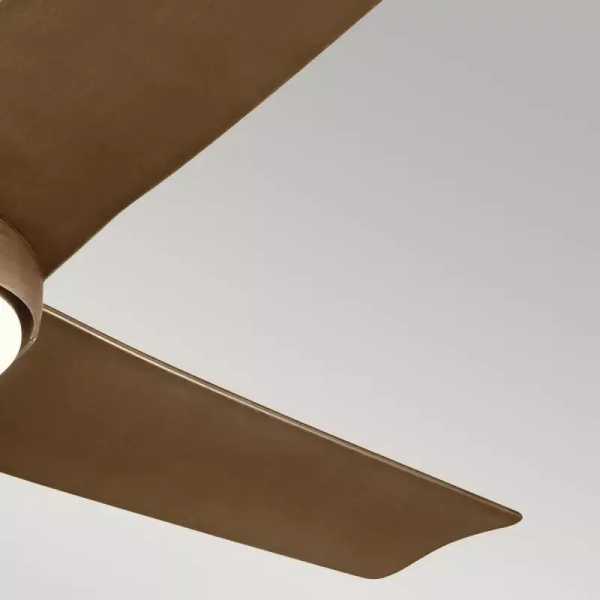 Lampa LED z wiatrakiem Eris brązowa KLF-ERIS-60-WN 12W 4000K IP44 na werandę