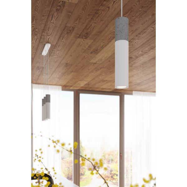 Nowoczesna lampa wisząca SL.1080 kaskada tuby szare białe