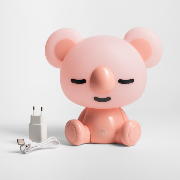 Lampka dziecięca KOALA KDR-611-PK LED 3W 4000K animals różowa biała