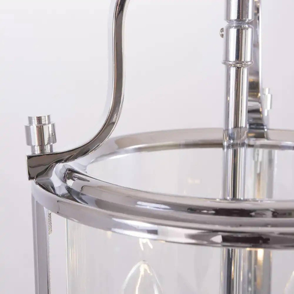 Industrialna LAMPA wisząca NEW YORK P03427CH Cosmolight szklana latarenka do salonu przezroczysta