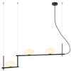 Lampa wisząca Kernio PND-357783-BK+W Italux belka kule białe czarne