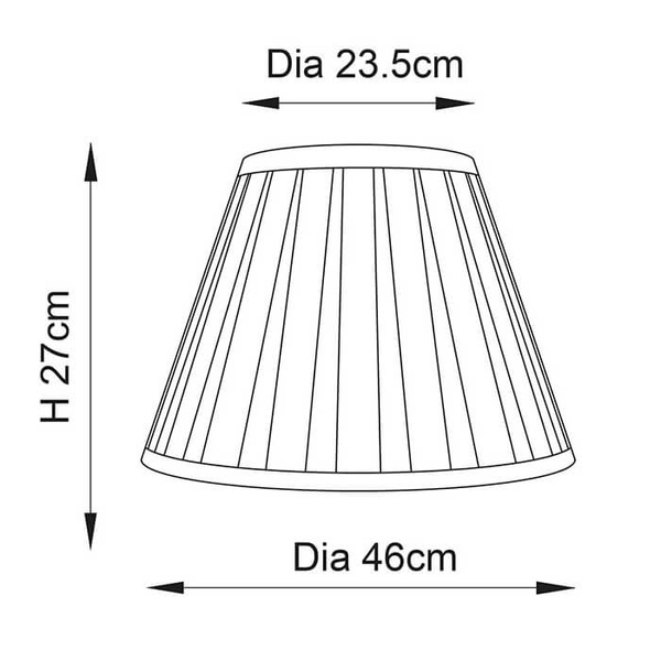 Materiałowy abażur do lampy Carla CARLA-18 46cm kremowy