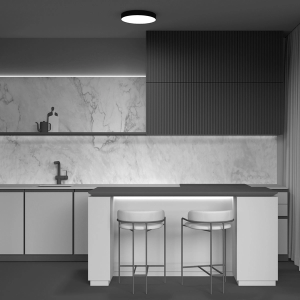 Plafoniera LED Zon C032CL-L48B4K 45W okrągła czarna