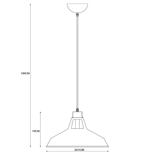 Industrialna lampa wisząca BRASSY-BIS 43401/31/30 Lucide kopuła czarny