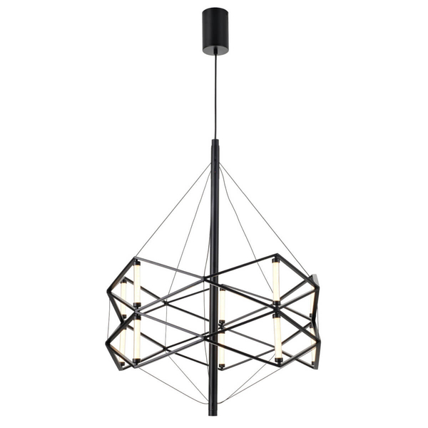 Wisząca lampa do salonu SPACE ST-9858 P/S black LED 20W industrialna czarny