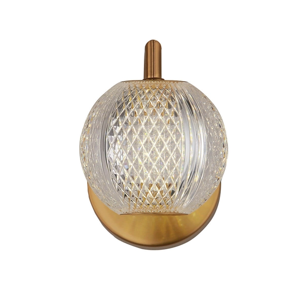 Kulisty kinkiet ścienny Diamond LP-2202/1W GD Light Prsetige glamour złoty