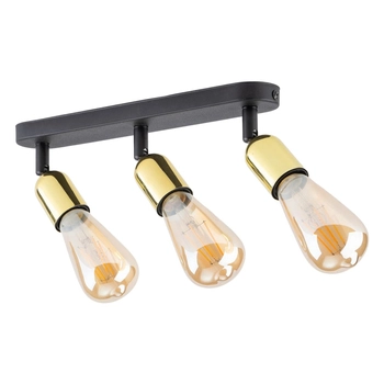 Potrójna lampa sufitowa spot Top 560 TK Lighting metalowa czarna złota