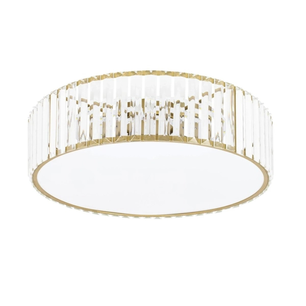 Jadalniany plafon Crown MSE010100366 Moosee LED 24W 3000K crystal złoty przezroczysty
