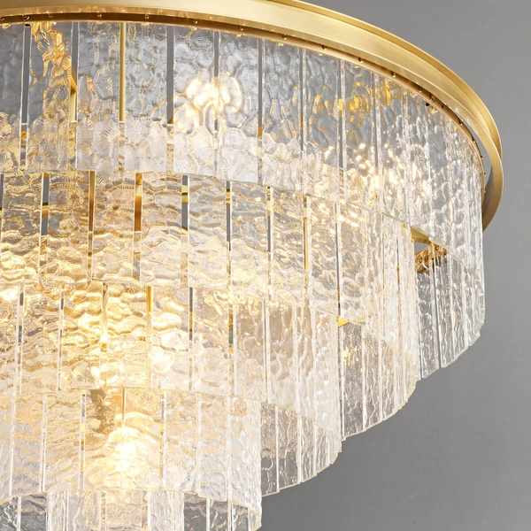 Lampa zwis Iceland ST-6308-6 Step lód kryształki pałacowa do salonu złota