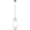 Wisząca lampa modernistyczna CORDEL 32-73464 kula szklana mosiężny biały
