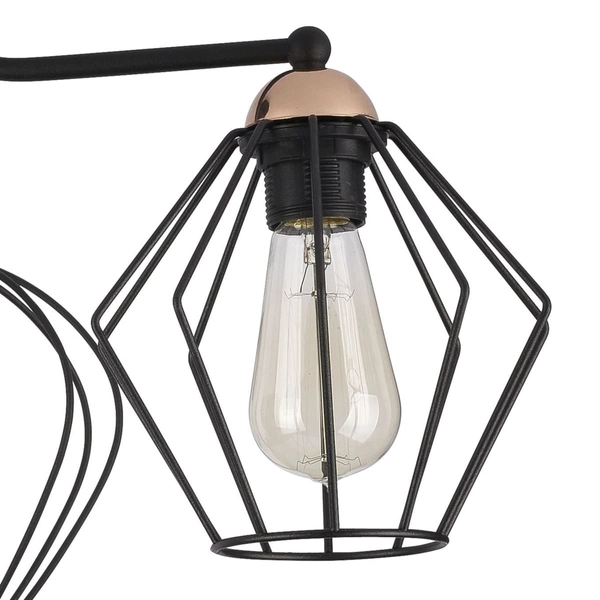 Industrialny plafon Galaxy 1645 TK Lighting metalowy czarny miedziany