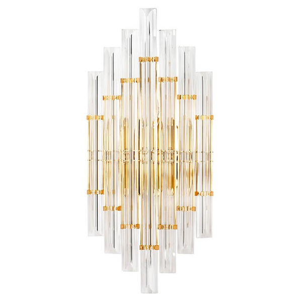 Sypialniana lampa ścienna Palazzo MSE010100327 Moosee kryształ przezroczysta złota