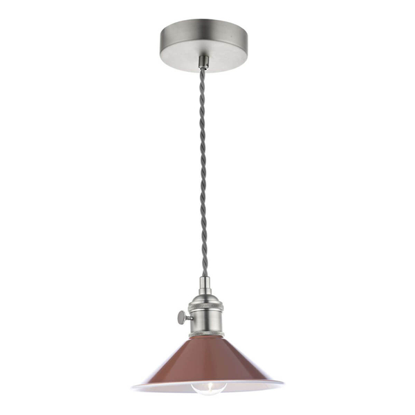 Retro lampa wisząca Hadano HAD0161-08 Dar Lighting  do pokoju chrom brązowa
