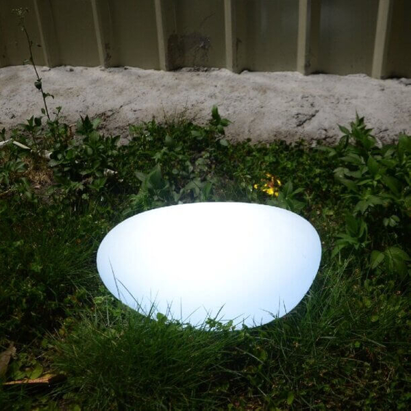Lampa stojąca tarasowa Pebble ES-ST005 Step LED 5W RGBW IP54 owalna biała