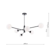 Wisząca okrągła lampa Vignette VIG0622-02 do jadalni kule białe czarne