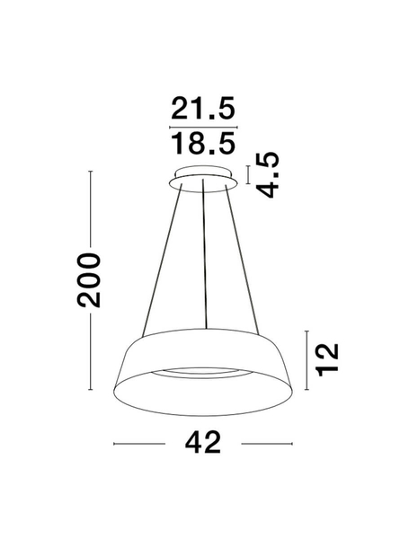 Nowoczesna lampa wisząca CANCUN LE42802 do holu LED 40W 3000K czarna złota