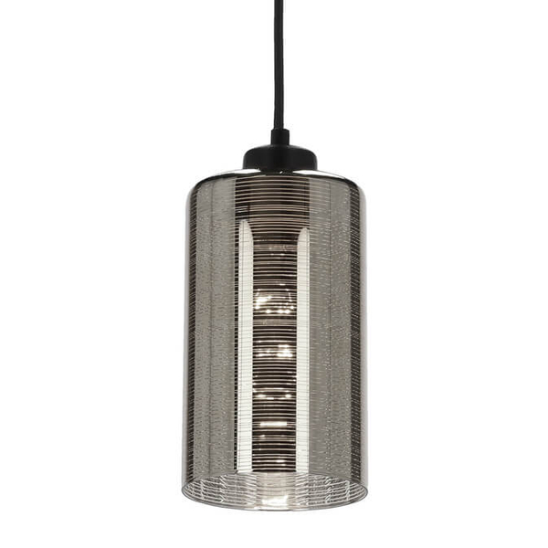Jadalniana lampa wisząca Cox 31-53862 szklana chrom czarna