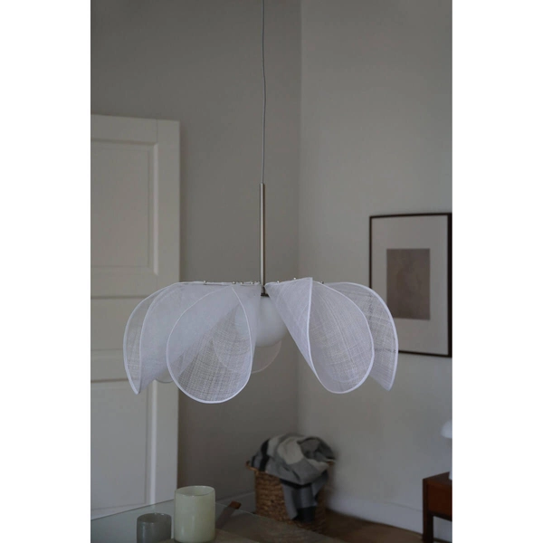 Wisząca lampa jadalniana STYRKA 108818 Markslojd nad stół biały srebrny