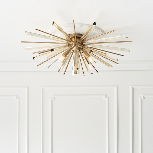 Dekoracyjna lampa sufitowa L&-181937 Light& sticks słońce mosiądz