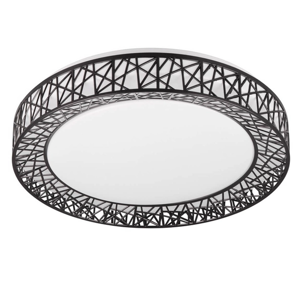 Okrągły plafon na pilota Cluster R67321102 LED 40W 2700-6500K czarny biały