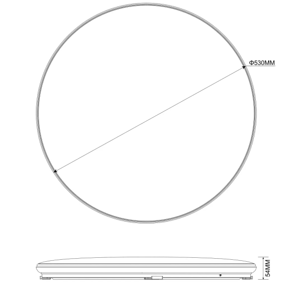 Kwadratowy ledowy plafon Omar JE-DHR-0530-CH LED 48W 4000K biały