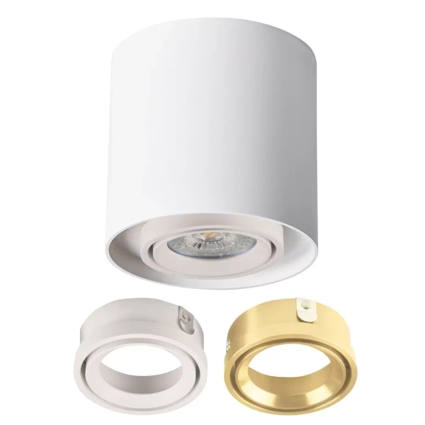 Downlight do sypialni XENO 325389 podłużna tuba biała złota