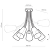 Lampa sufitowa do pokoju dziecięcego Wire 2107 TK Lighting tkaninowa kolorowa