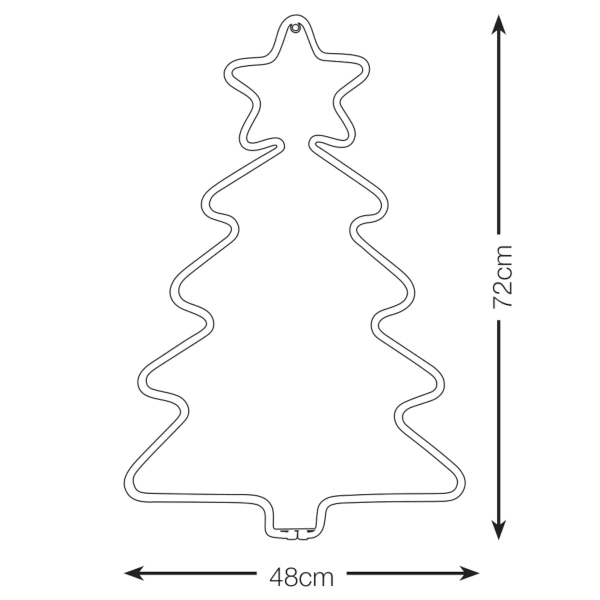 Choinka neon świetlny do dekoracji LED 6W biała ciepła