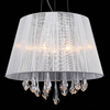 Żyrandol LAMPA wisząca ISLA MDM1869-3 WH Italux klasyczna OPRAWA abażurowa kryształowa ZWIS glamour crystal biały