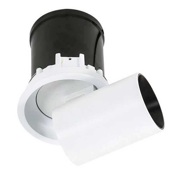 Wpust LAMPA sufitowa MERGE TRIMLES SL74058/12W 4000K WH+BL Italux metalowa OPRAWA LED tuba regulowana biała