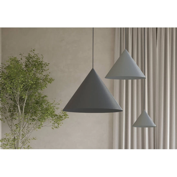 Salonowa lampa zwisowa Zenith 10873 Nowodvorski stożkowa jedwabisty grafit