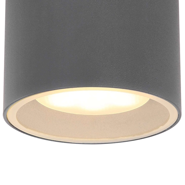 LAMPA sufitowa stropowa ALCALA 32063A Globo tuba OPRAWA zewnętrzna outdoor IP44 antracyt przezroczysta