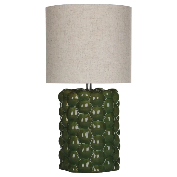 Lampka nocna abażurowa Jayden JAY4224 ceramiczna zielona