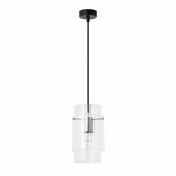 Pokojowa lampa wisząca Savona LP-707/1P przezroczysta srebrna