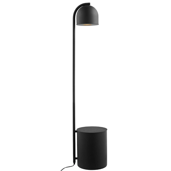 LAMPA stojąca BOTANICA 40849102 Kaspa metalowa OPRAWA podłogowa tuba z doniczką czarna