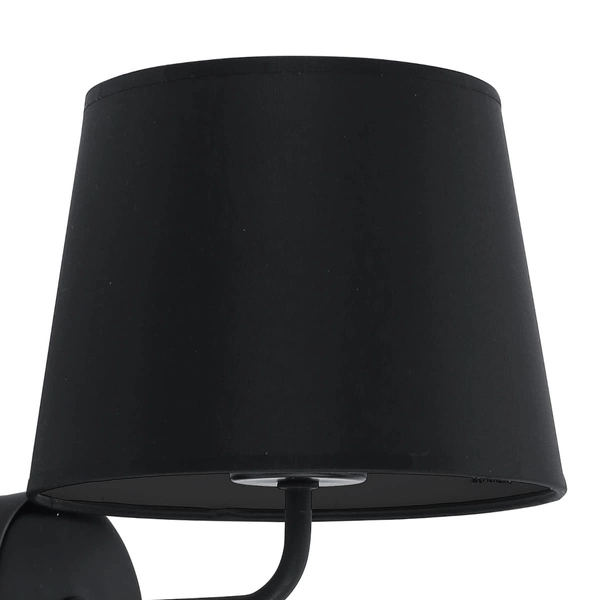 Kinkiet z włącznikiem Maja 1884 TK Lighting z abażurem nad łóżko czarny