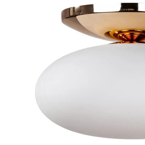 Szklany plafon do jadalni Omi 1185 Zumaline owalna biała złota