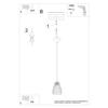 Lampa wisząca druciana Leyo SL.1205 loft metalowa czarna