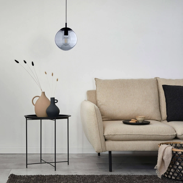 Wisząca lampa do kuchni Esme 5378 bańka ball zwis grafitowa czarna