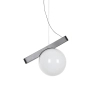 Szklana lampa wisząca BALANCE biała grafitowa MSE1501100489 1xG9 Ø35 kulista