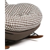 Nowoczesny bujany fotel w pepitke Fatty KH1501100351 beżowy