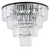 Glamour lampa sufitowa Cristal 7630 plafon przezroczysty czarny